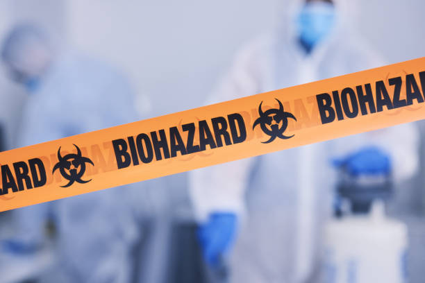 Professional Biohazard Cleanup technician working in Skidmore, TX